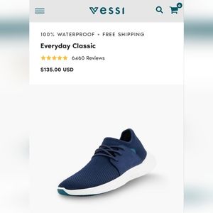 NEW IN BOX Women's Everyday Classic Sneakers by Vessi in Marine Blue
